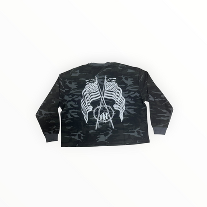 AN Waffle Knitted Camo Sweater