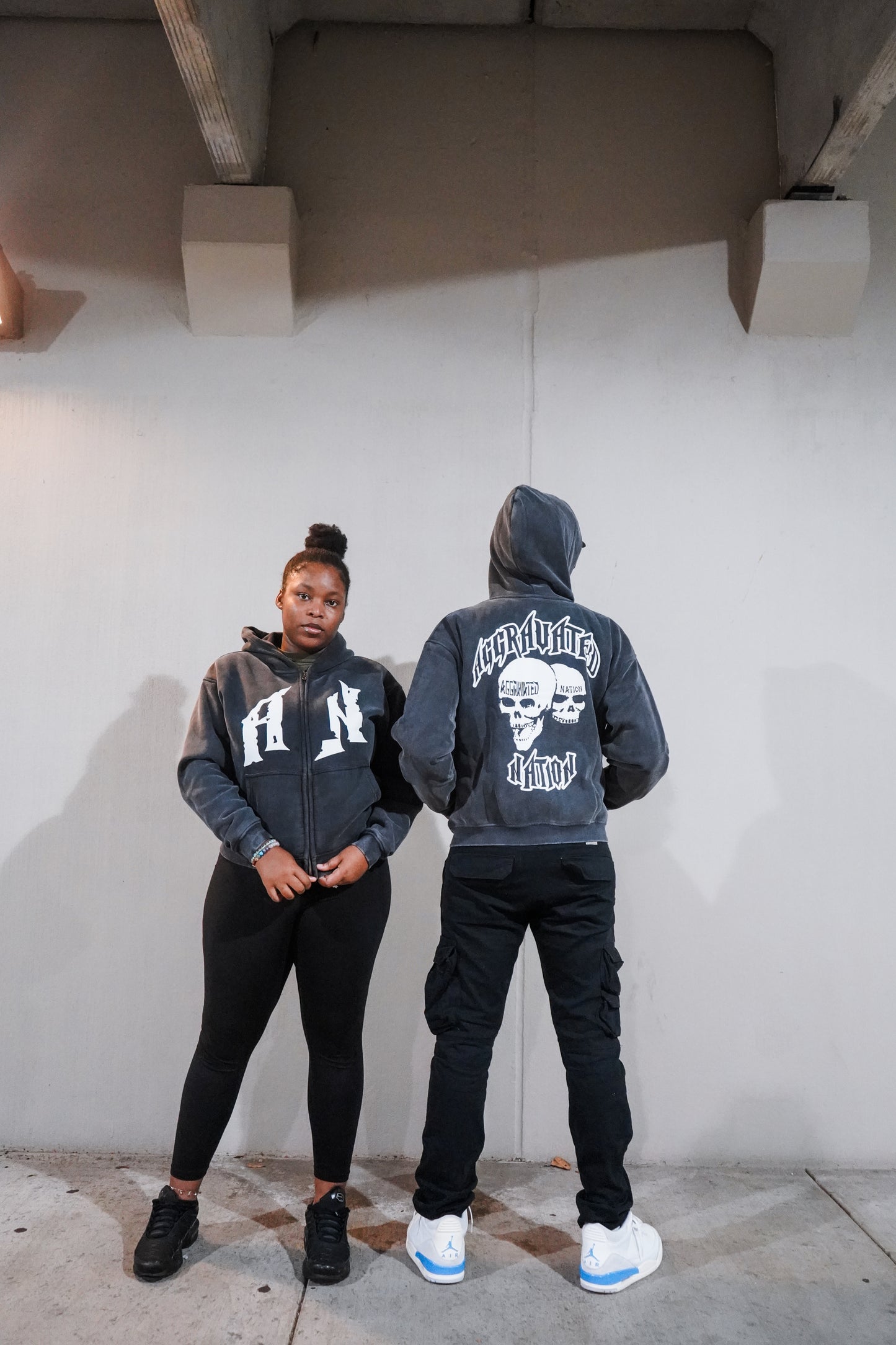 AN Trademark Double Zip-Up Hoodie