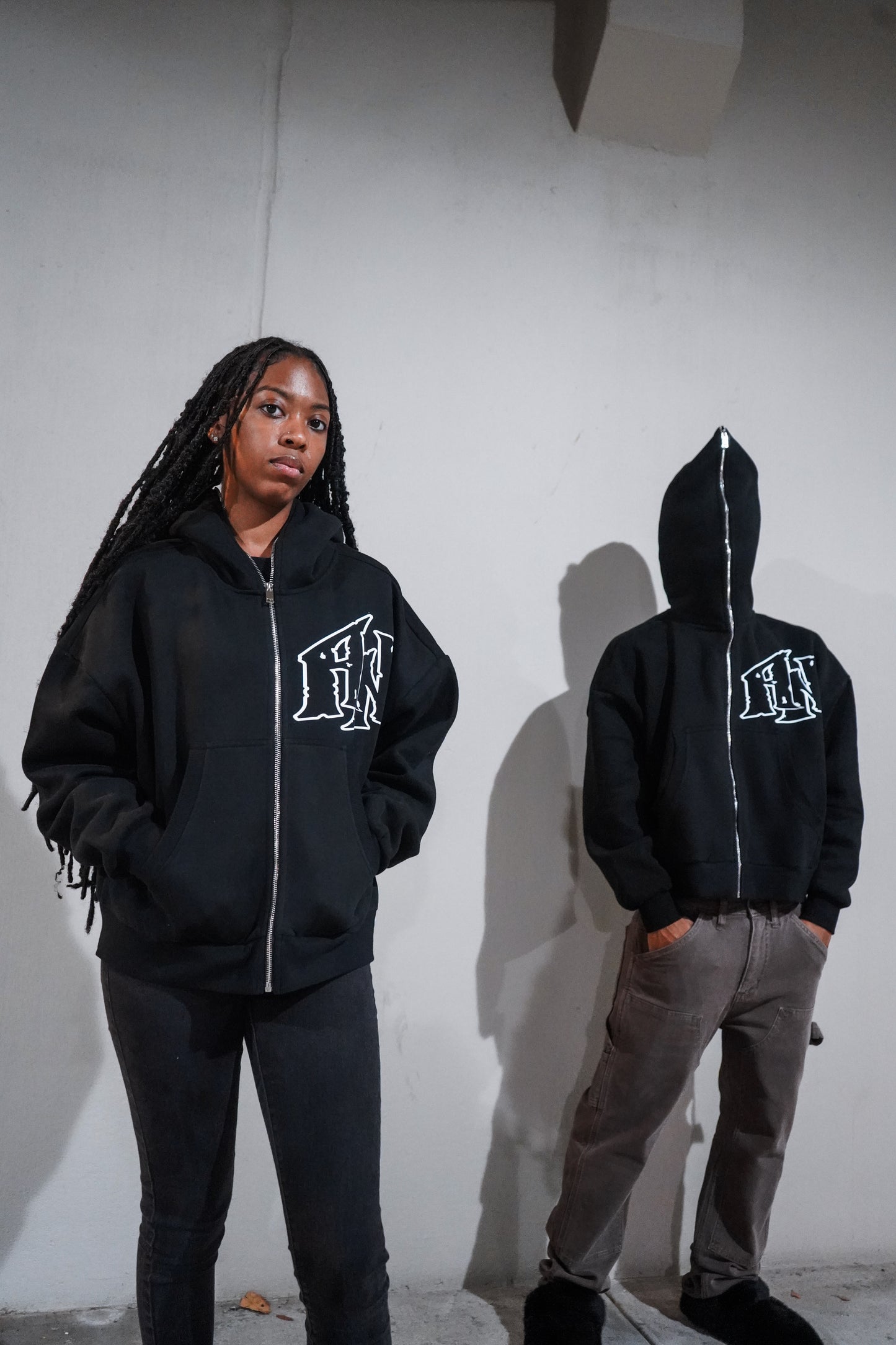 AN Full Zip-Up Trademark Hoodie