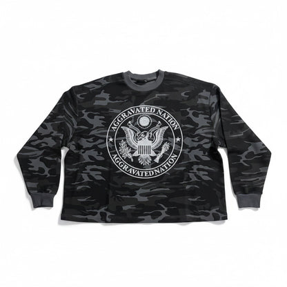 AN Waffle Knitted Camo Sweater