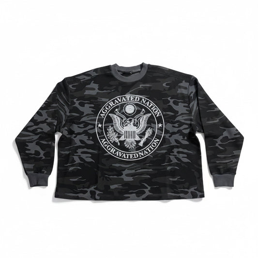 AN Waffle Knitted Camo Sweater